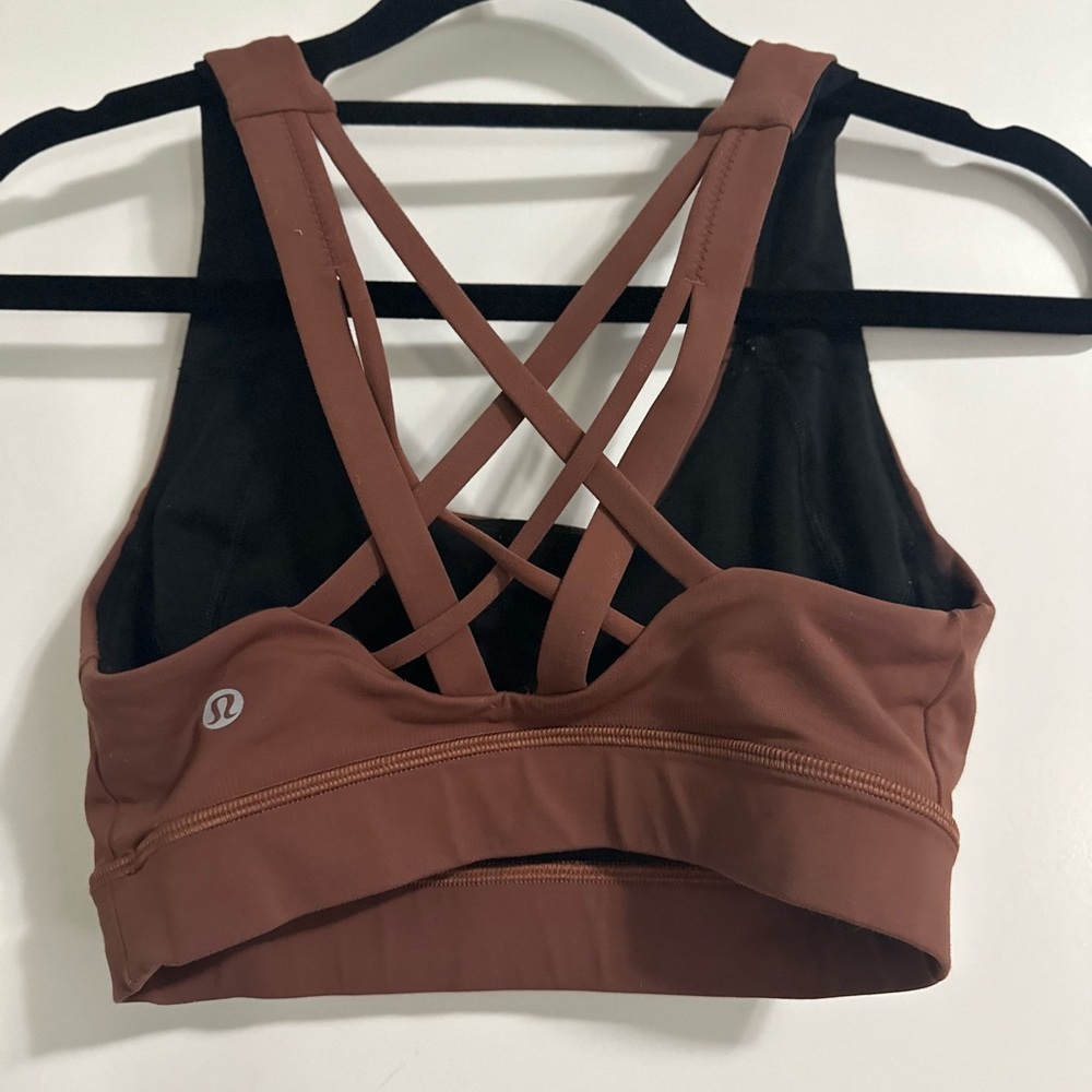 lululemon athletica Brown Criss-Cross Back Sports Bra - Picture 2 of 5